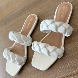 Braided leather sandals